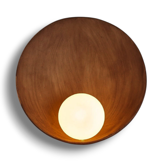 Orbis – Moderne Minimalistische Ronde Wandlamp (1-Lichts, Hars & IJzer)