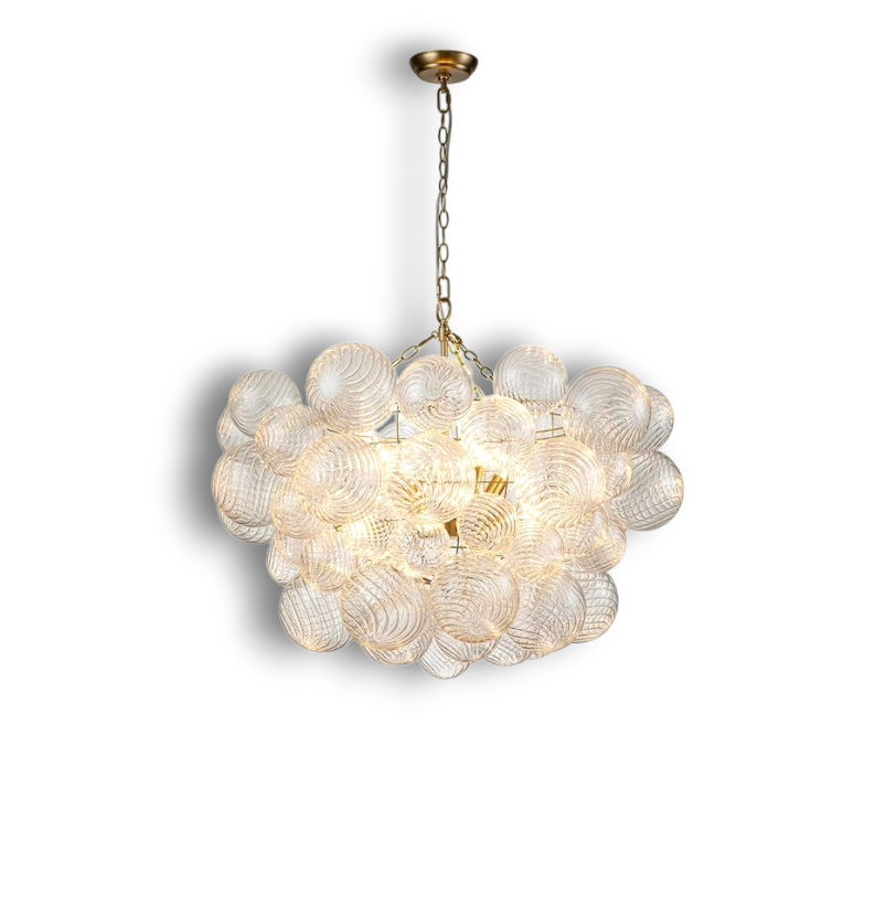 Aveline – Moderne Transparante Geribbelde Bubble Kroonluchter