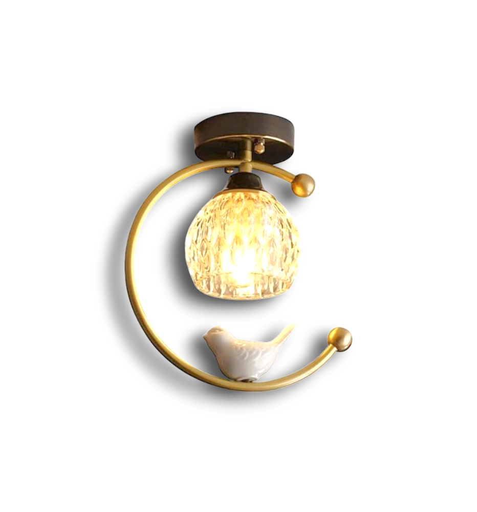 Auroria - Elegante Keramische Vogel Plafondlamp Voor Gezellige Sfeerverlichting