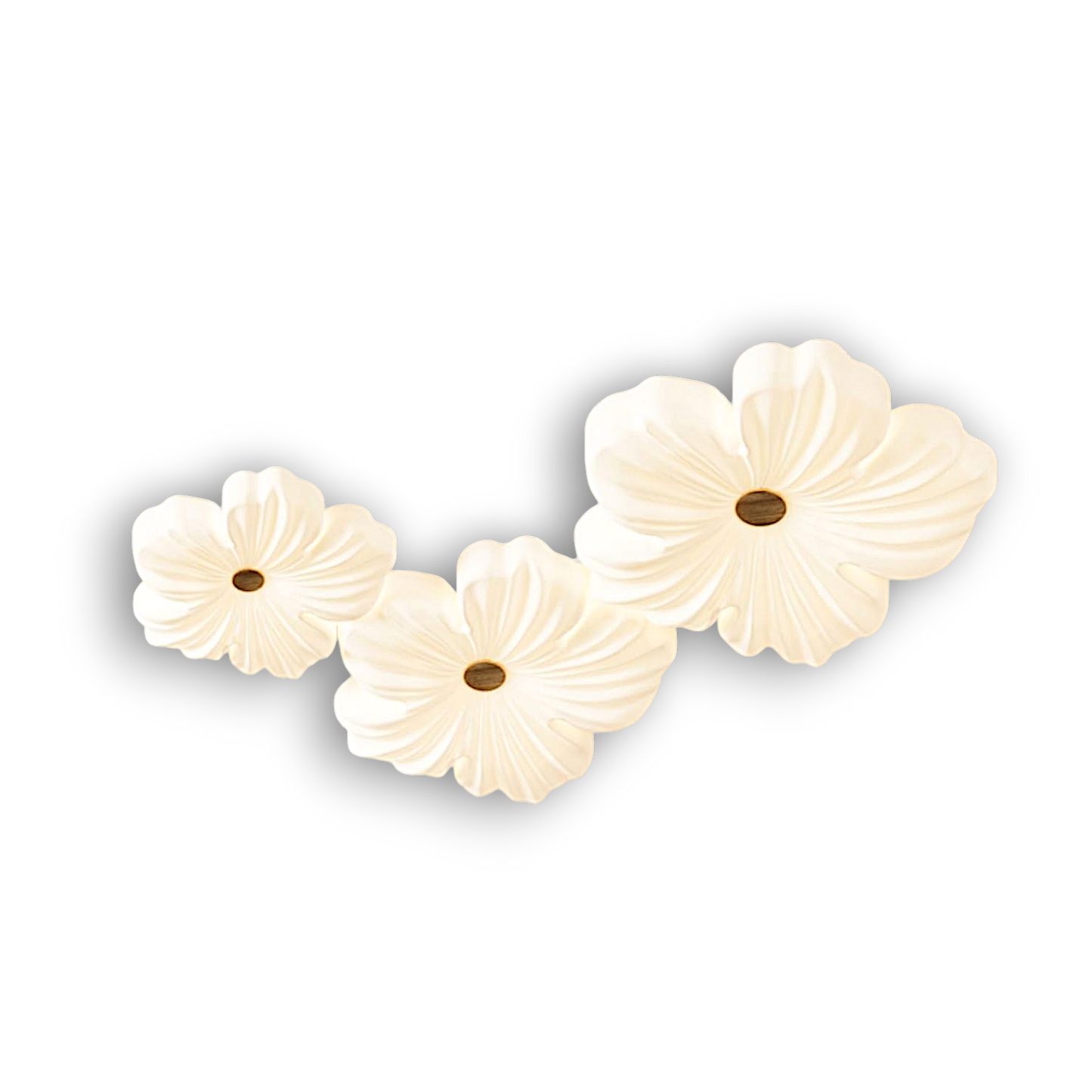 Shinora - Stijlvolle Crème Bloemen Plafondlamp Met Zachte Verlichting