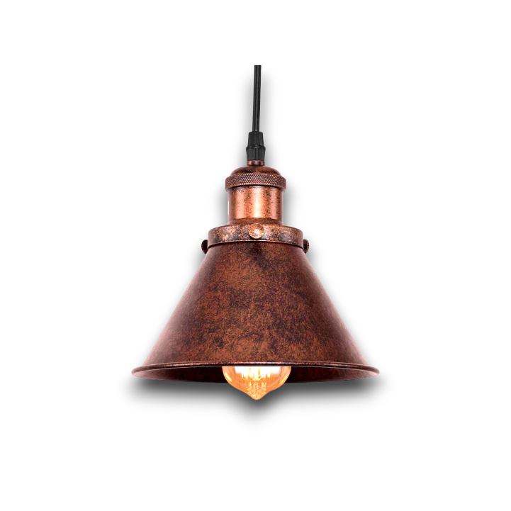 Dorian – Landelijke Industriële Kegel Hanglamp