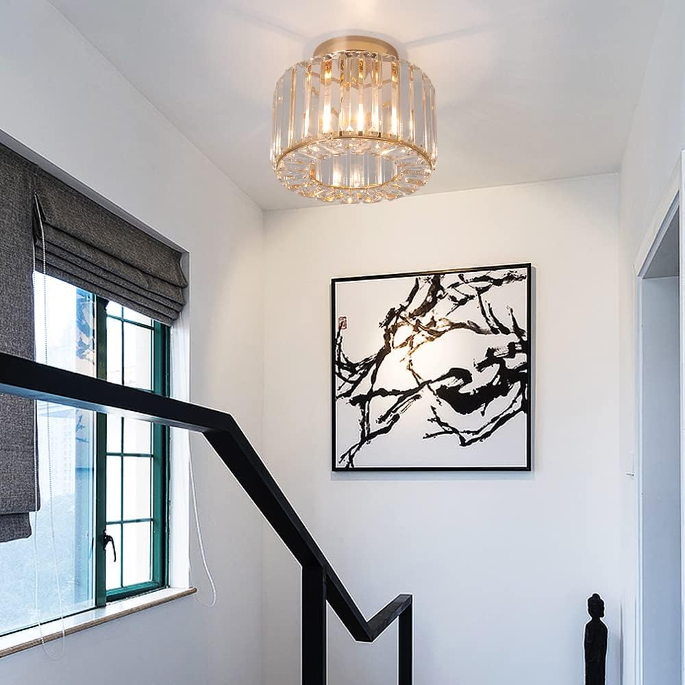 Sparkora – Luxe Kristallen Plafondlamp met Sprankelende Afwerking
