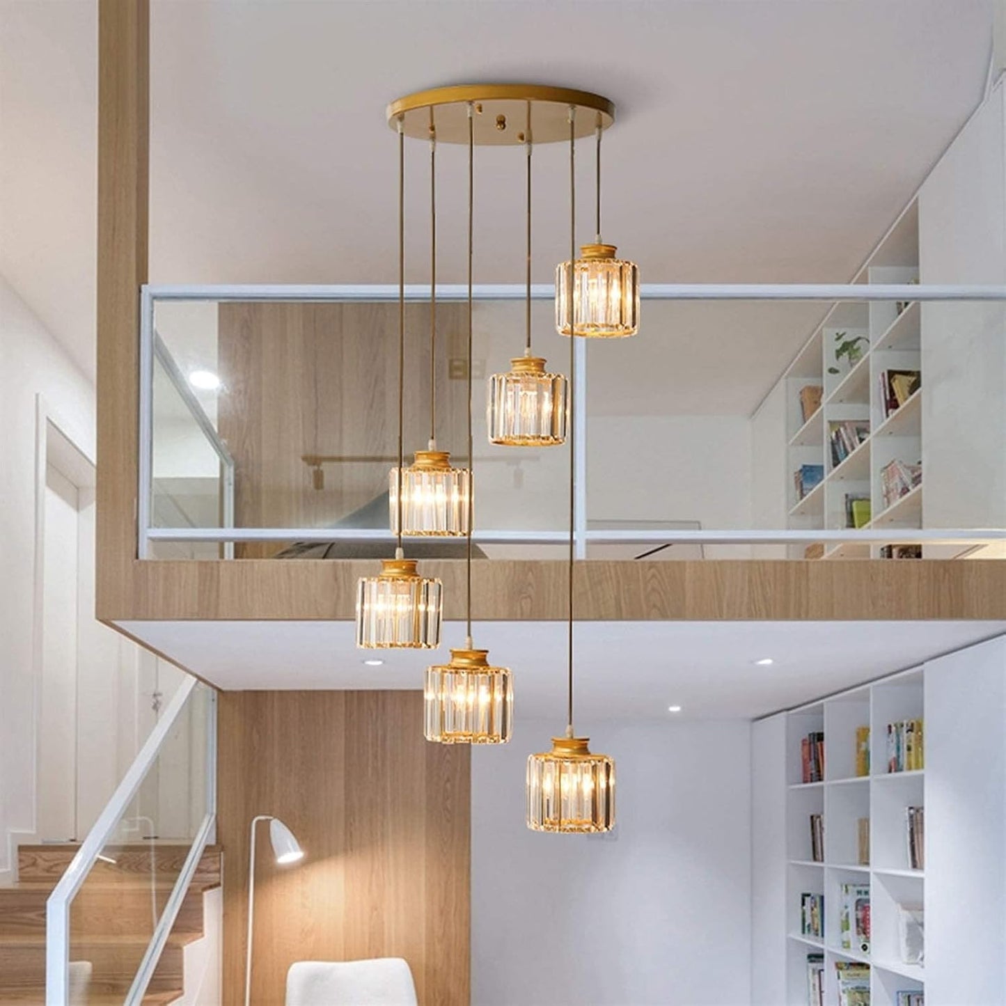 Velora – Kristallen Trap Chandelier (Vintage Hanglamp)