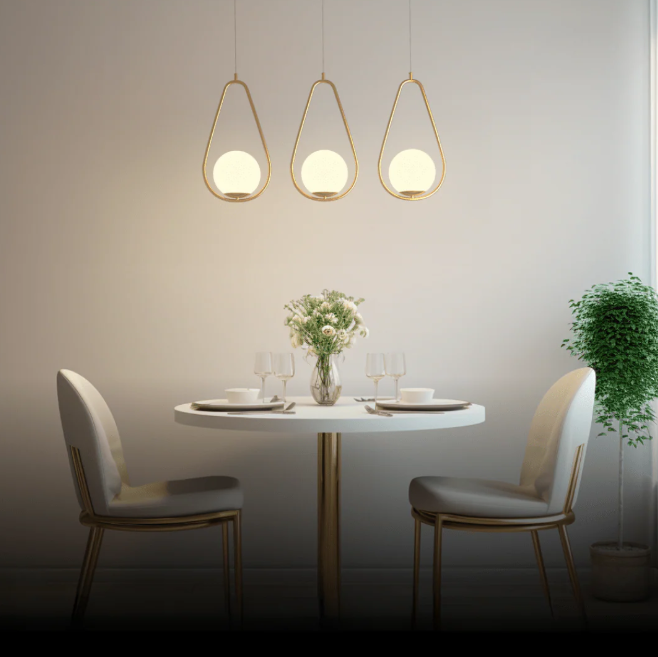 Florvia - Moderne Glazen Bol Hanglamp Voor Stijlvolle Noordse Interieurs
