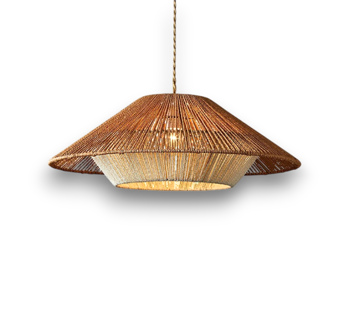 Walklux - Rustieke Charme Gevlochten Bamboe Hanglamp Met Ambachtelijk Design