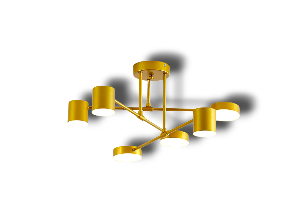 Norvik – Moderne Plafondlamp met 6 LED-Koppen