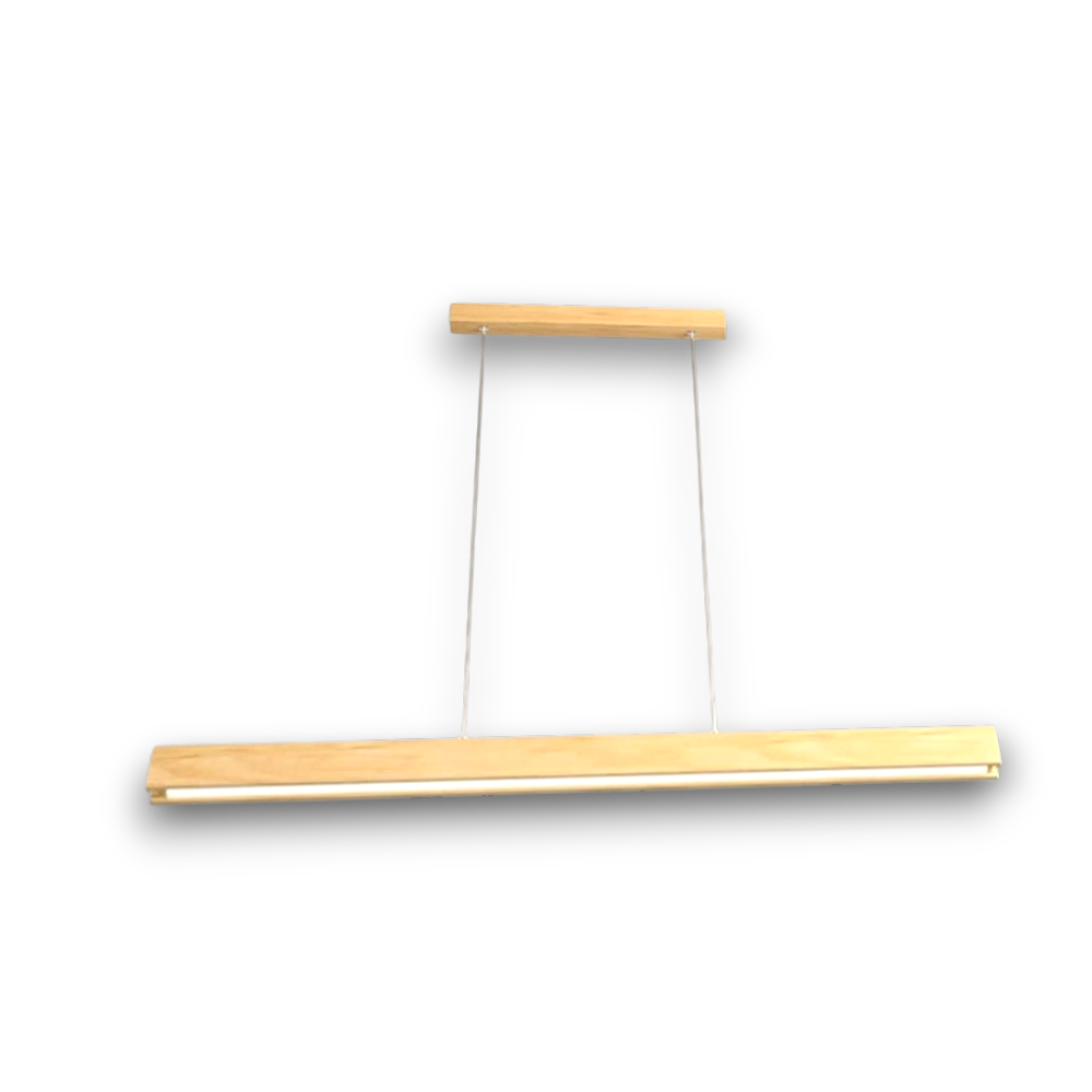 Villaura - Strakke Houten Strip Hanglamp Voor Stijlvolle Verlichting