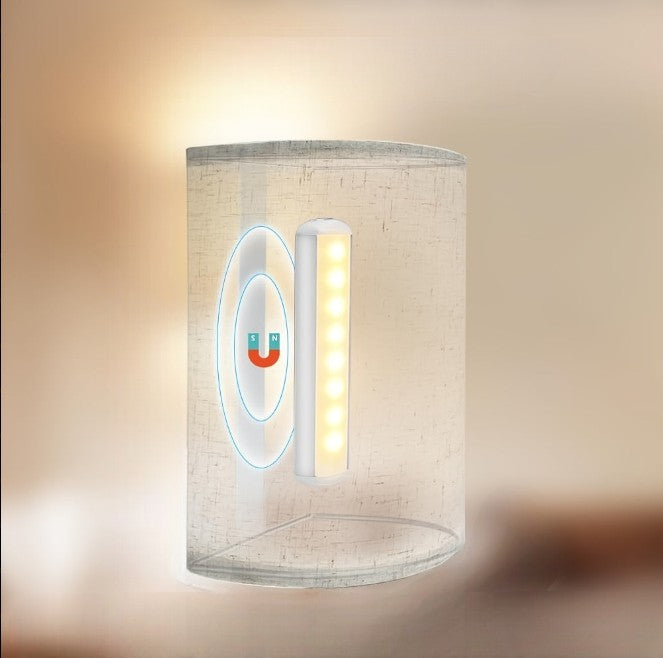 Liora – 2-Pak Draadloze Wandlampen (Linnen Kap, RGB, Dimbaar, Afstandsbediening)