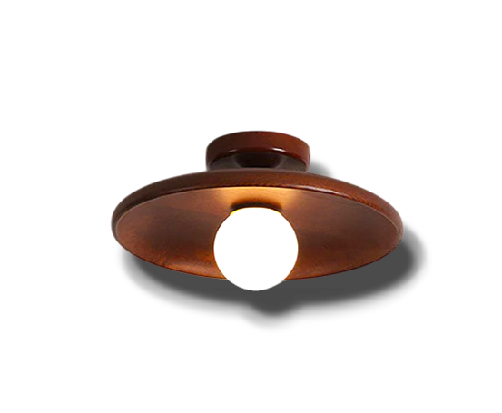 Natura – Scandinavische Houten Minimalistische Ronde Plafondlamp
