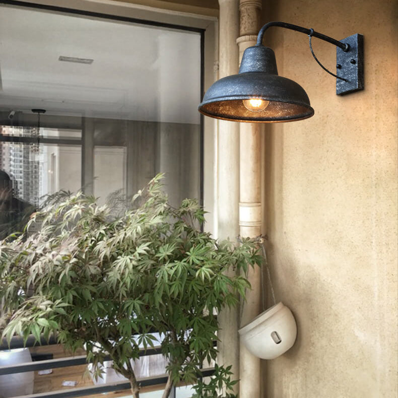 Harbor – Vintage Industriële Buiten Wandlamp (Waterdichte Barnlamp, 1-Lichts)