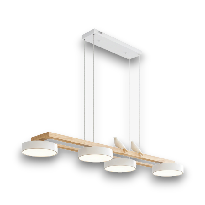 Terranova - Elegante Lange Vogelkroonluchter Voor Stijlvolle Eet- En Woonkamers