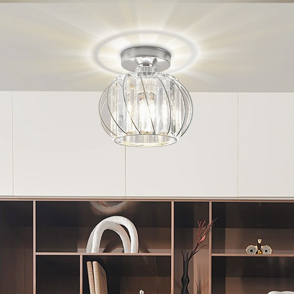 Decorra - Strakke Noordse Plafondlamp Met Helder Glas Voor Moderne Interieurs