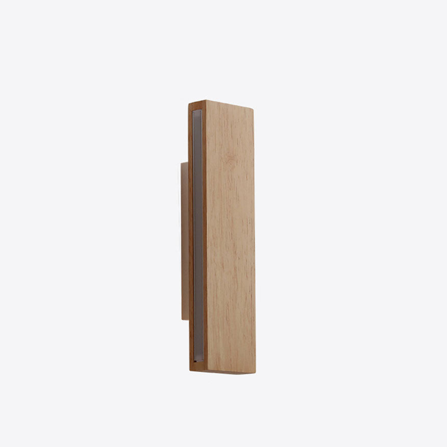 Kado – Japanse Minimalistische Draaibare Houten LED Wandlamp (Rechthoekig, Verstelbaar)