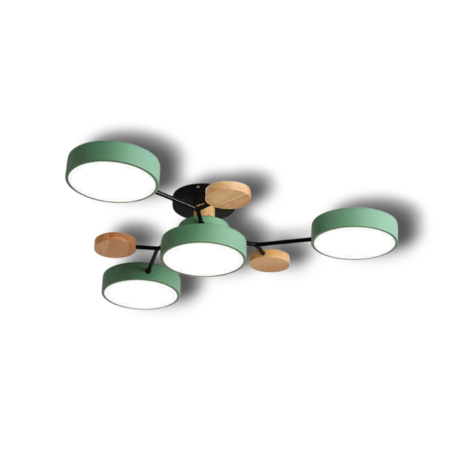 Lunara – Moderne Ronde LED Plafondlamp met Houten Accenten