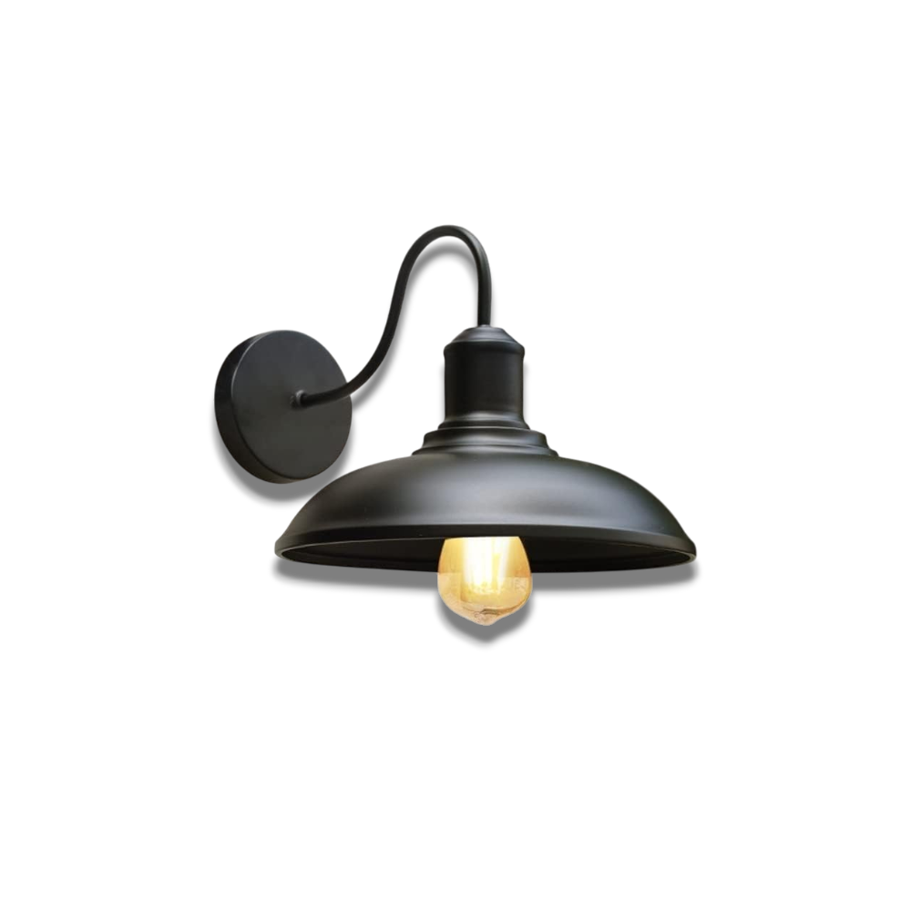 Hugbel – Industriële Gooseneck Buitenlamp