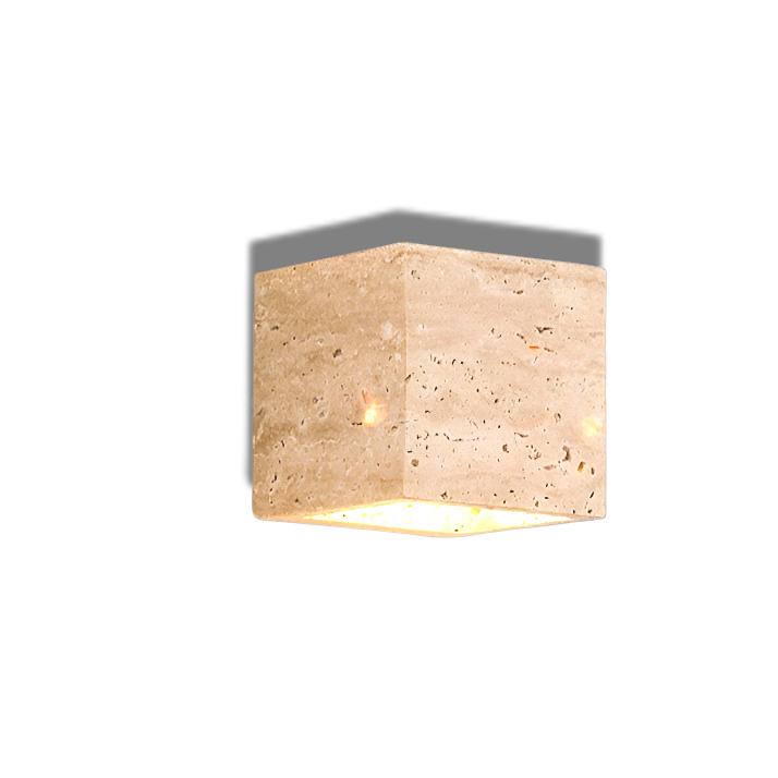 Veyra – Travertin Minimalistische Buiten LED Wandlamp