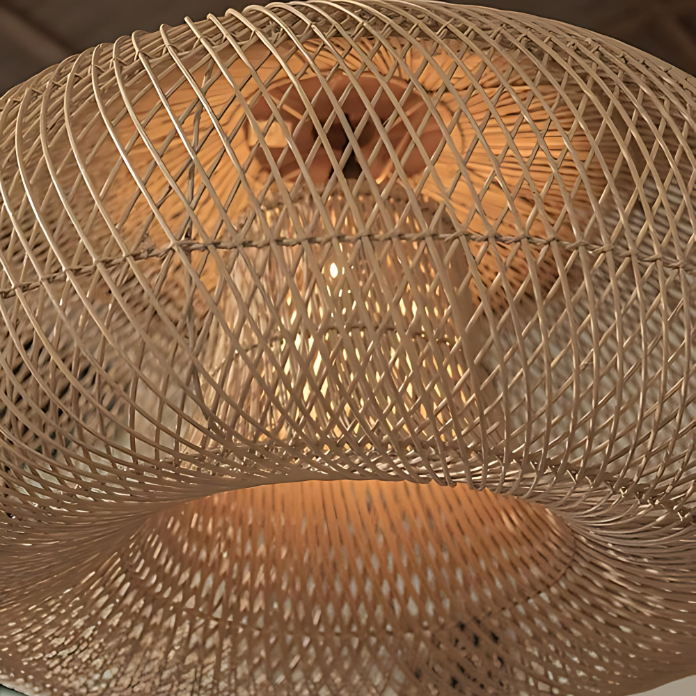 Aveline – Handgemaakte Rattan Japandi Hanglamp