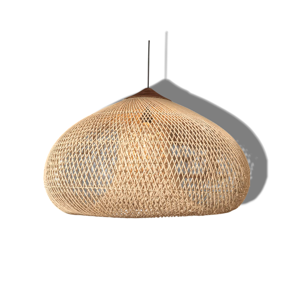 Aveline – Handgemaakte Rattan Japandi Hanglamp