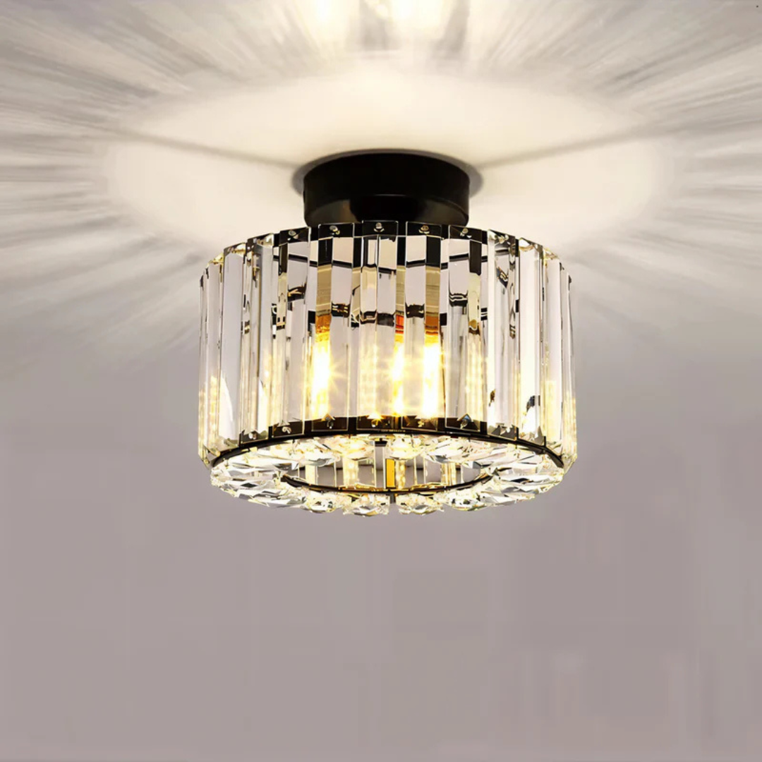 Sparkora – Luxe Kristallen Plafondlamp met Sprankelende Afwerking