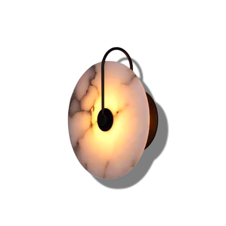 Selene – Natuursteen Alabaster Marmer Minimalistische Wandlamp
