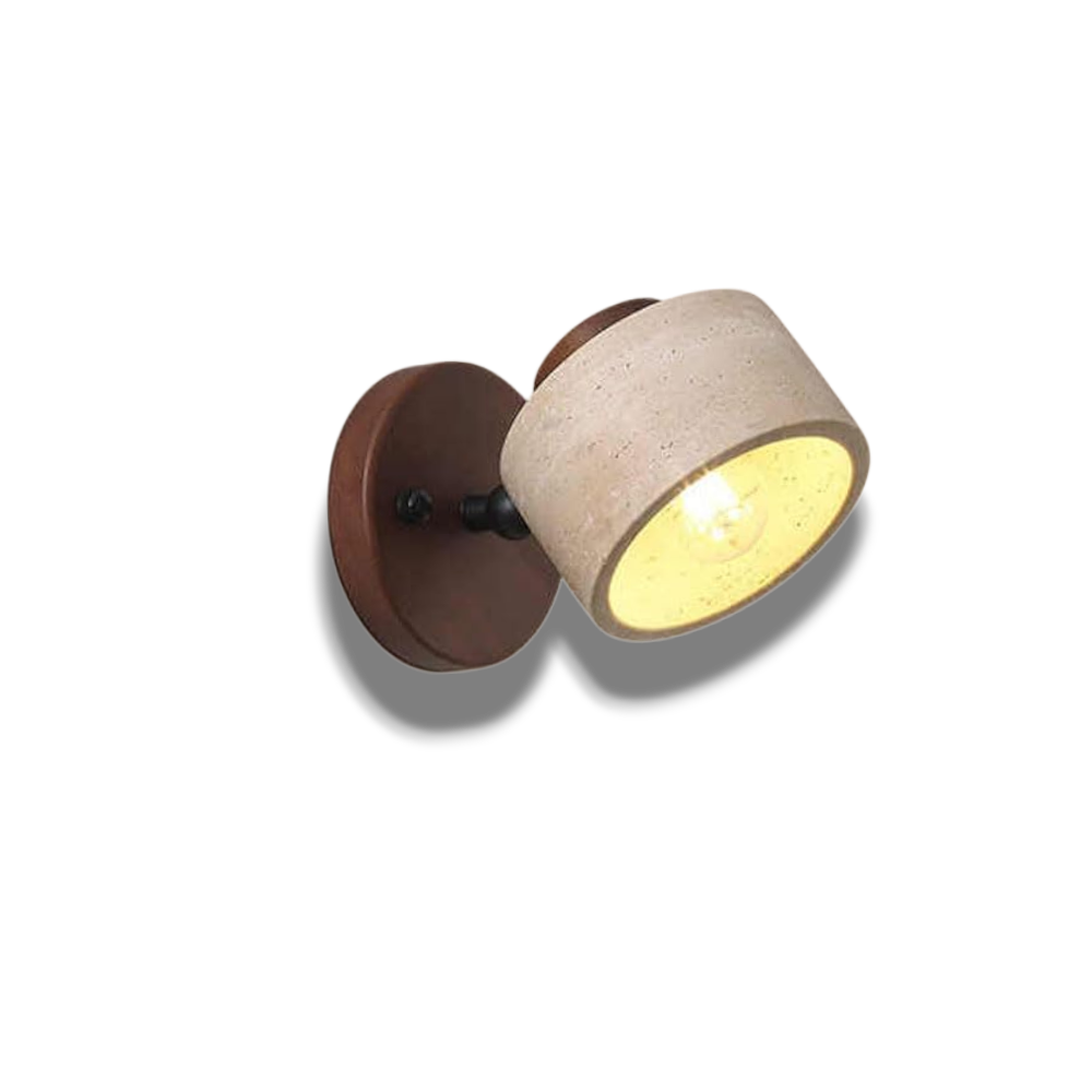 Liora – Minimalistische Travertin Leeswandlamp