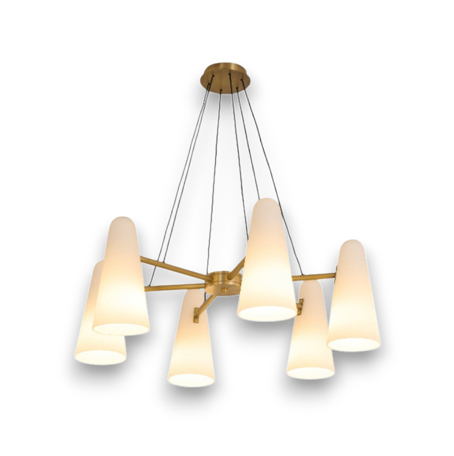Lanterna - Klassieke Mid-Century Glazen Kroonluchter Voor Moderne Interieurs