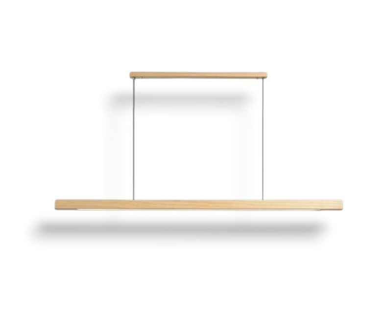 Villaura - Strakke Houten Strip Hanglamp Voor Stijlvolle Verlichting