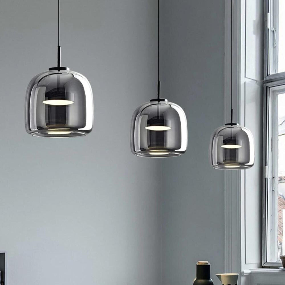 Velora – Zwarte Glas Hanglamp (Moderne Hanglamp)