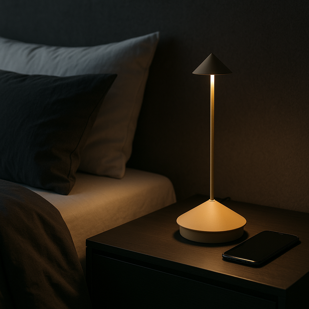 Avolis – Minimalistische LED Snoerloze Tafellamp (Dimbaar & Waterdicht)