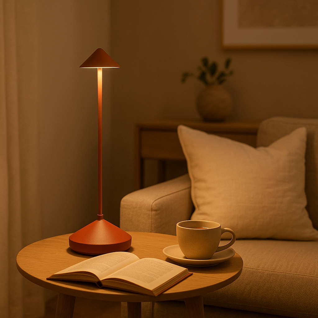 Avolis – Minimalistische LED Snoerloze Tafellamp (Dimbaar & Waterdicht)