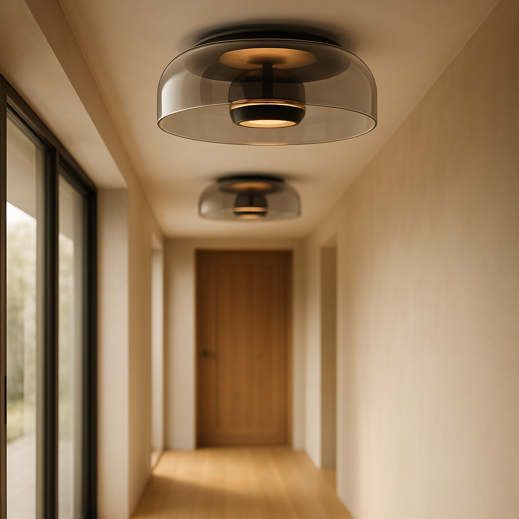 Lumora – Moderne LED Plafondlamp, Glazen Plafonnière