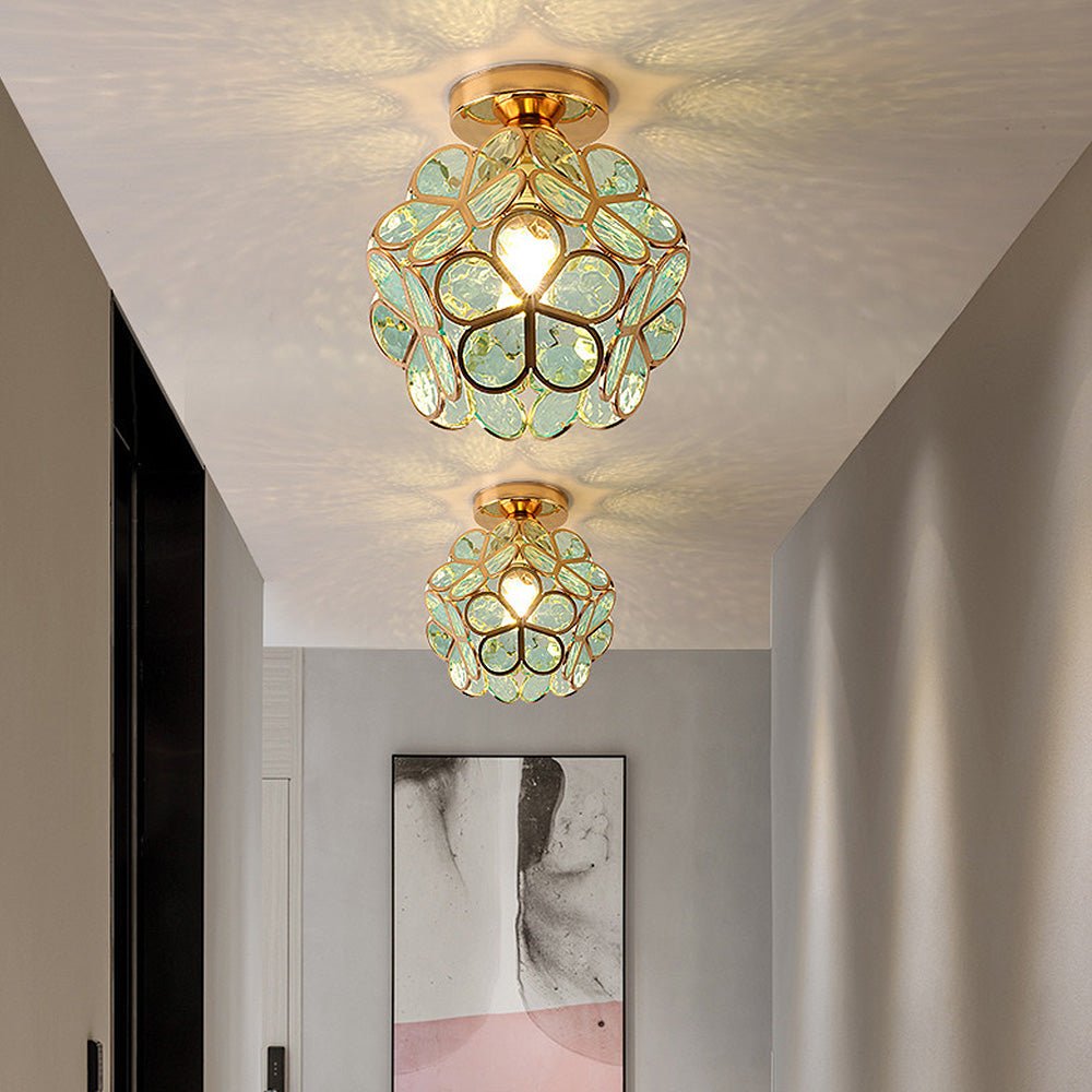 Floriva – Bloemen Stijl Glazen Plafondlamp