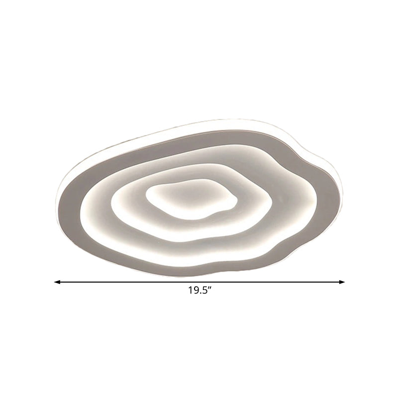 Wallure - Gebogen Acryl Plafondlamp LED Wit Opbouw Warm
