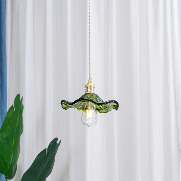 Coverra – Hibiscus Glazen Hanglamp voor Sfeervolle Gloed