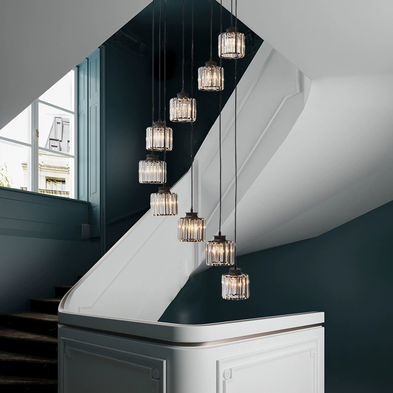 Velora – Kristallen Trap Chandelier (Vintage Hanglamp)