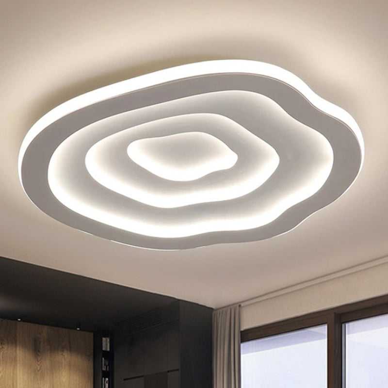 Wallure - Gebogen Acryl Plafondlamp LED Wit Opbouw Warm