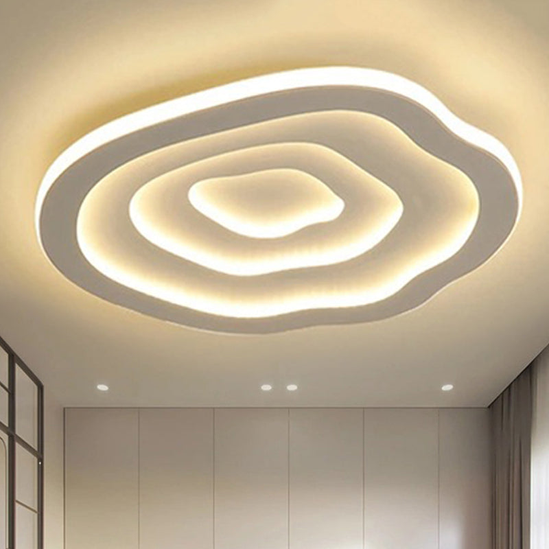 Wallure - Gebogen Acryl Plafondlamp LED Wit Opbouw Warm