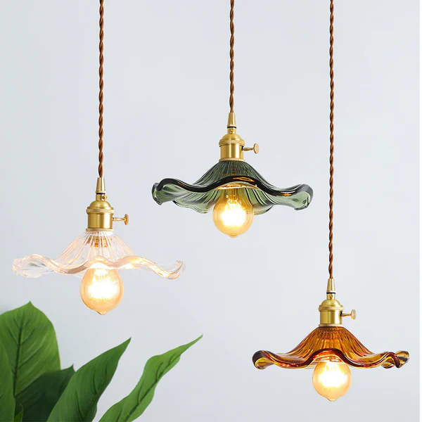 Coverra – Hibiscus Glazen Hanglamp voor Sfeervolle Gloed