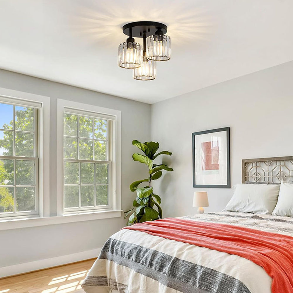 Murvista - Stijlvolle Kristallen Semi Plafondlamp Voor Moderne Slaapkamers