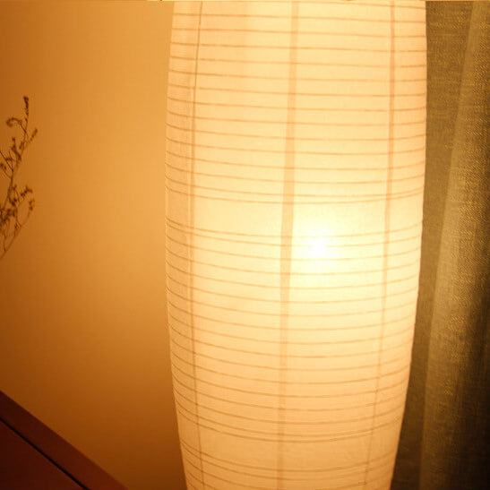 Aria – Scandinavische Minimalistische Rijstpapieren Kolom Vloerlamp (2-Lichts)