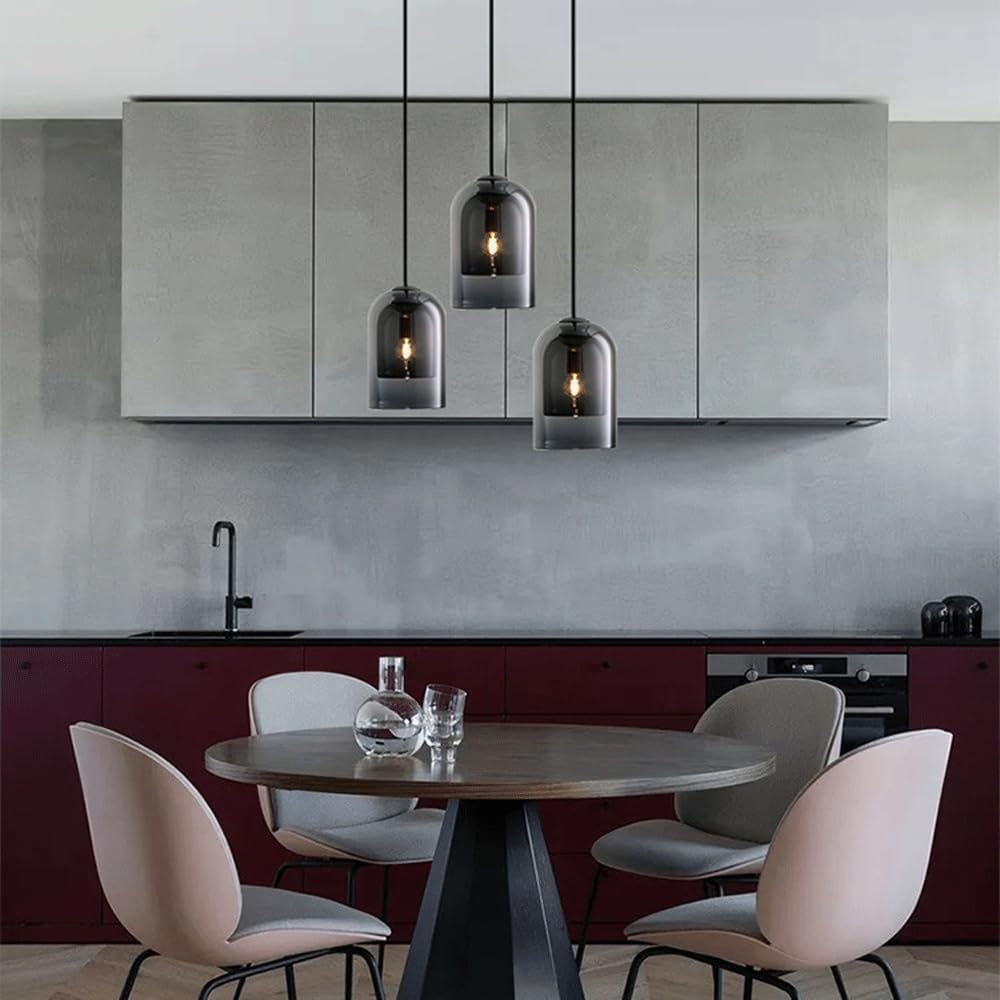 Mica – Mid-Century Hanglamp met Dubbel Glas (Plafondlamp, E27)