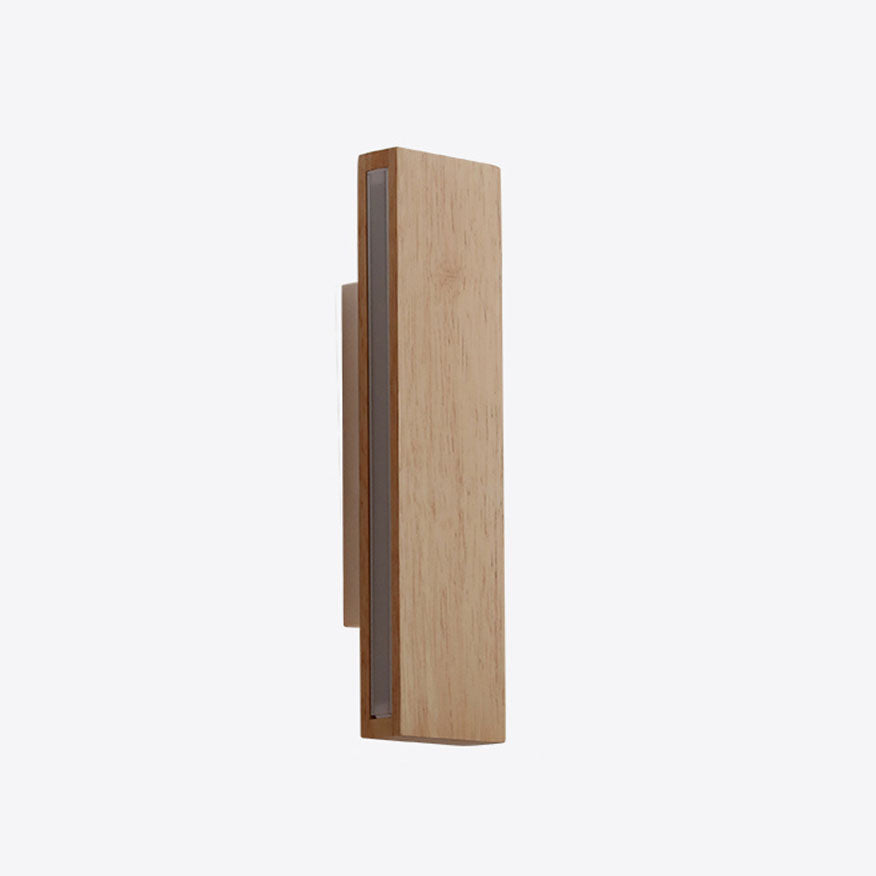 Kado – Japanse Minimalistische Draaibare Houten LED Wandlamp (Rechthoekig, Verstelbaar)