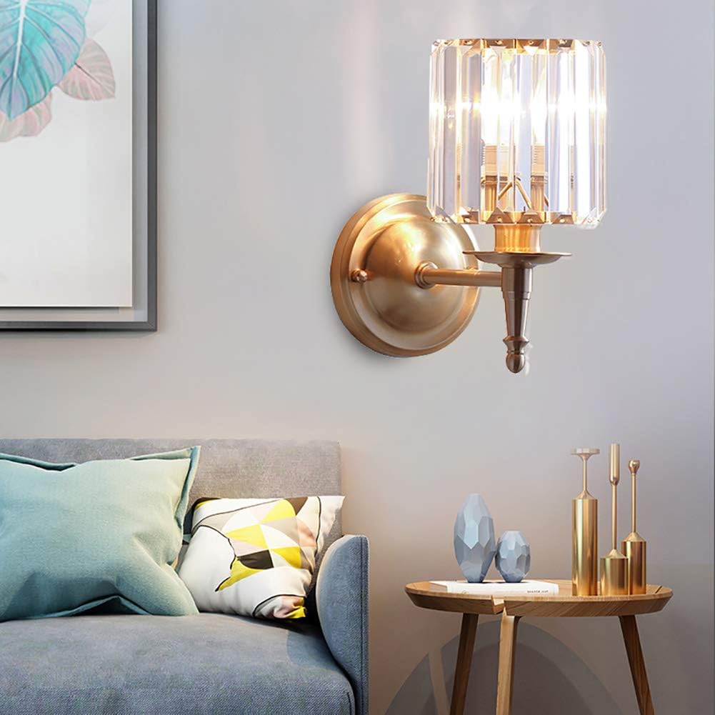 Alvera – Vintage Kristallen Wandlamp (Luxe Messing Wandlamp)