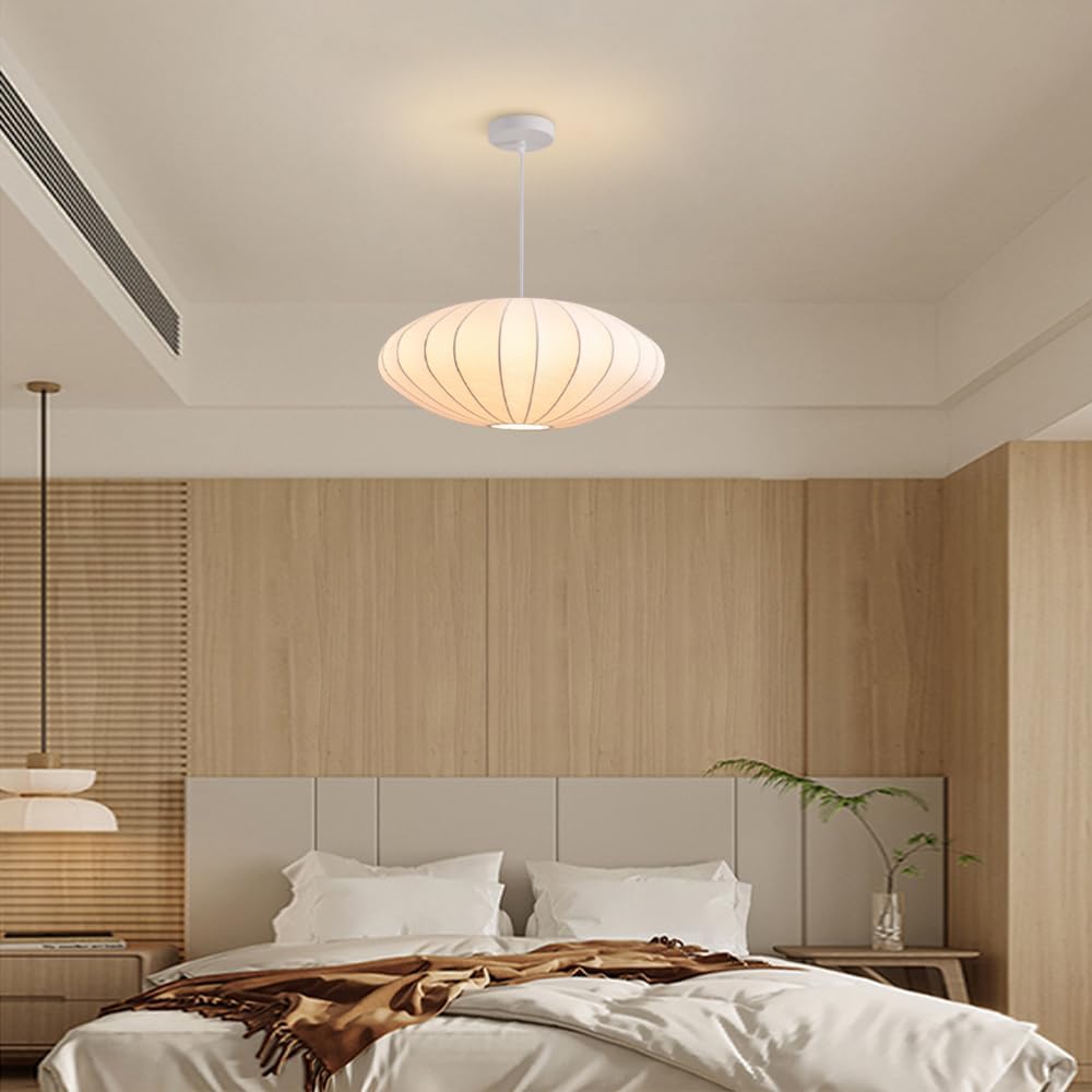 Solenne – Zijde Hanglamp met Geribbelde Kap