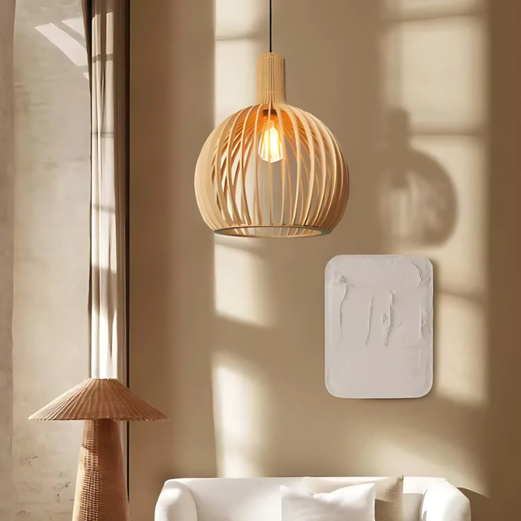 Floraa - Natuurlijke Bamboe Hanglamp voor Elegante Woondecoratie