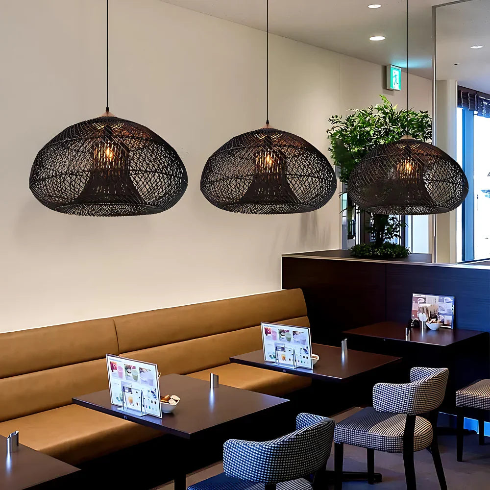 Aveline – Handgemaakte Rattan Japandi Hanglamp