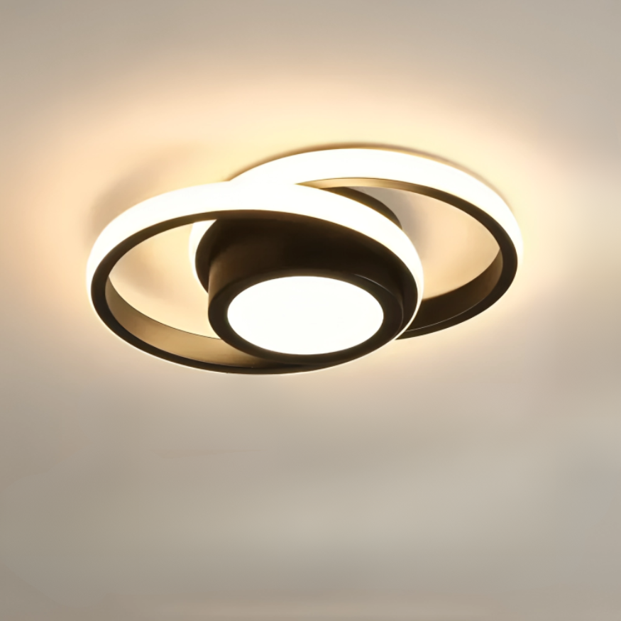 Soapore - Moderne LED Plafondlamp - Creatieve Twee-Ringen Designlamp