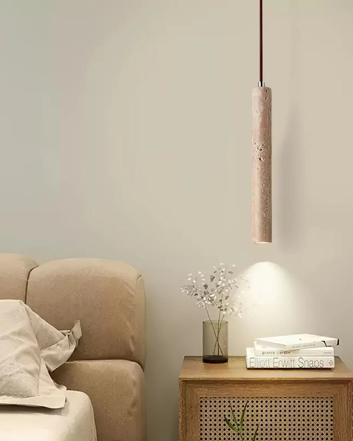 Coltra – Minimalistische Travertijn Cilinder Hanglamp