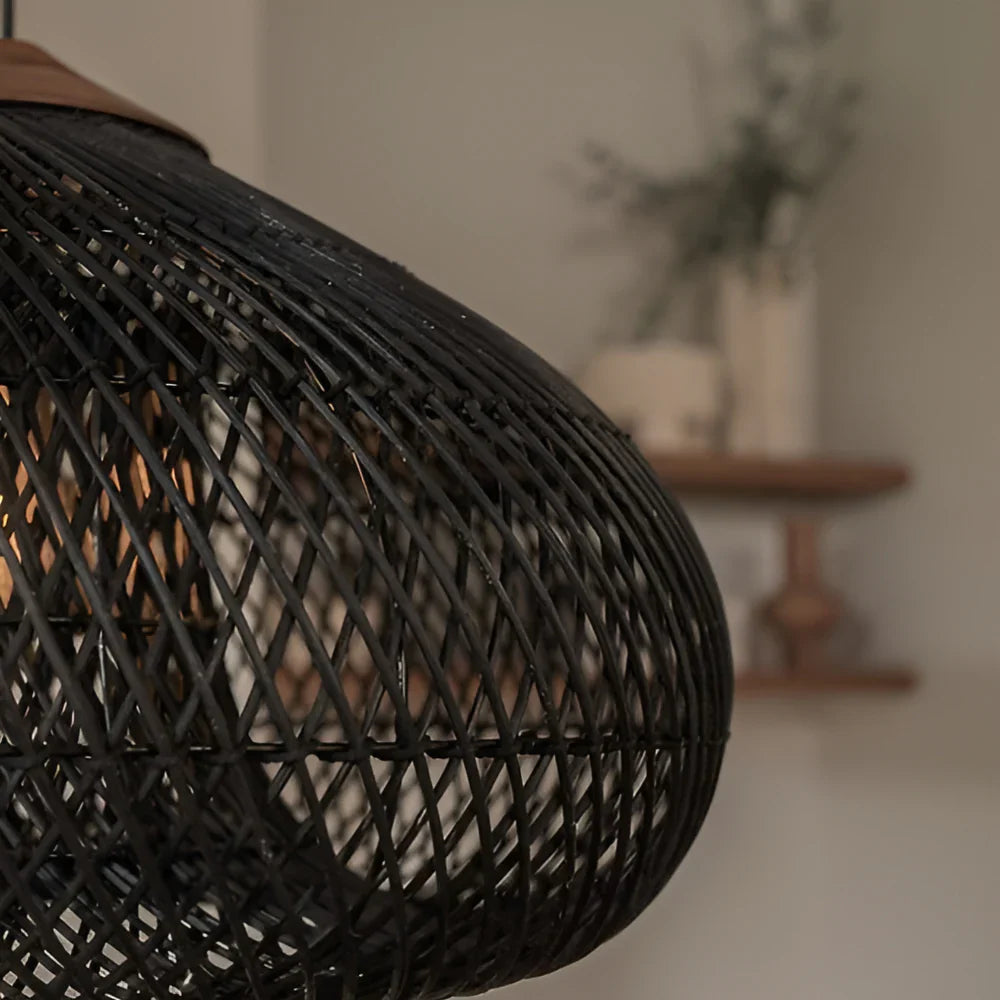 Aveline – Handgemaakte Rattan Japandi Hanglamp