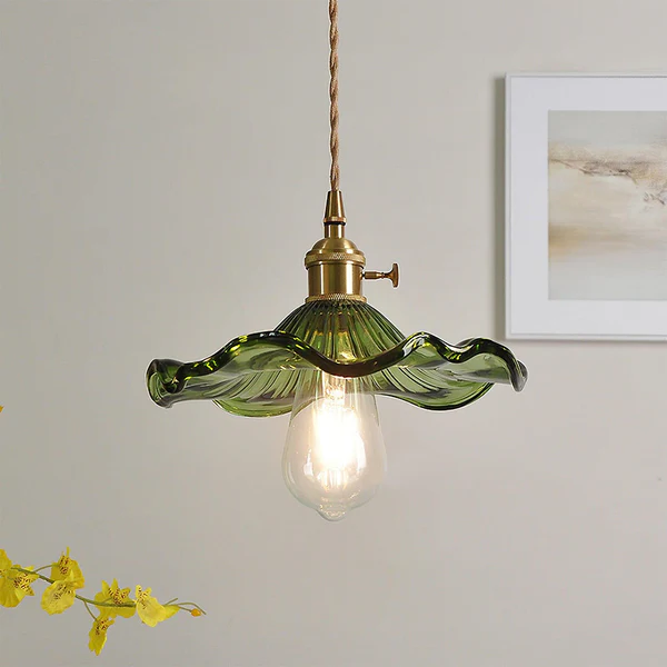 Coverra – Hibiscus Glazen Hanglamp voor Sfeervolle Gloed